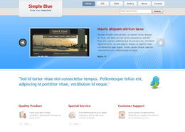 蓝色产品展示企业CSS模板 - 宁波市海曙恩索网络技术